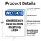 Signmission Emergency Evacuation Meeting Area, 7 in W x Rectangle, Vinyl Decal OS-2PACK-NS-D-710-V-11790 - alternate 4